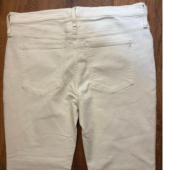 NWT Madewell Kick Out Crop Jeans In Pure White Size 33 - Picture 9 of 9